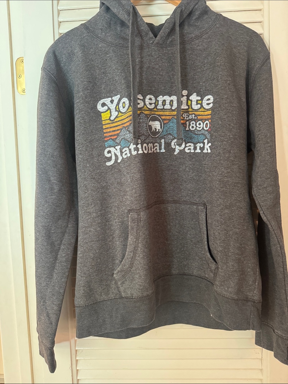 Yosemite National Park gray Graphic Pullover Hoodie